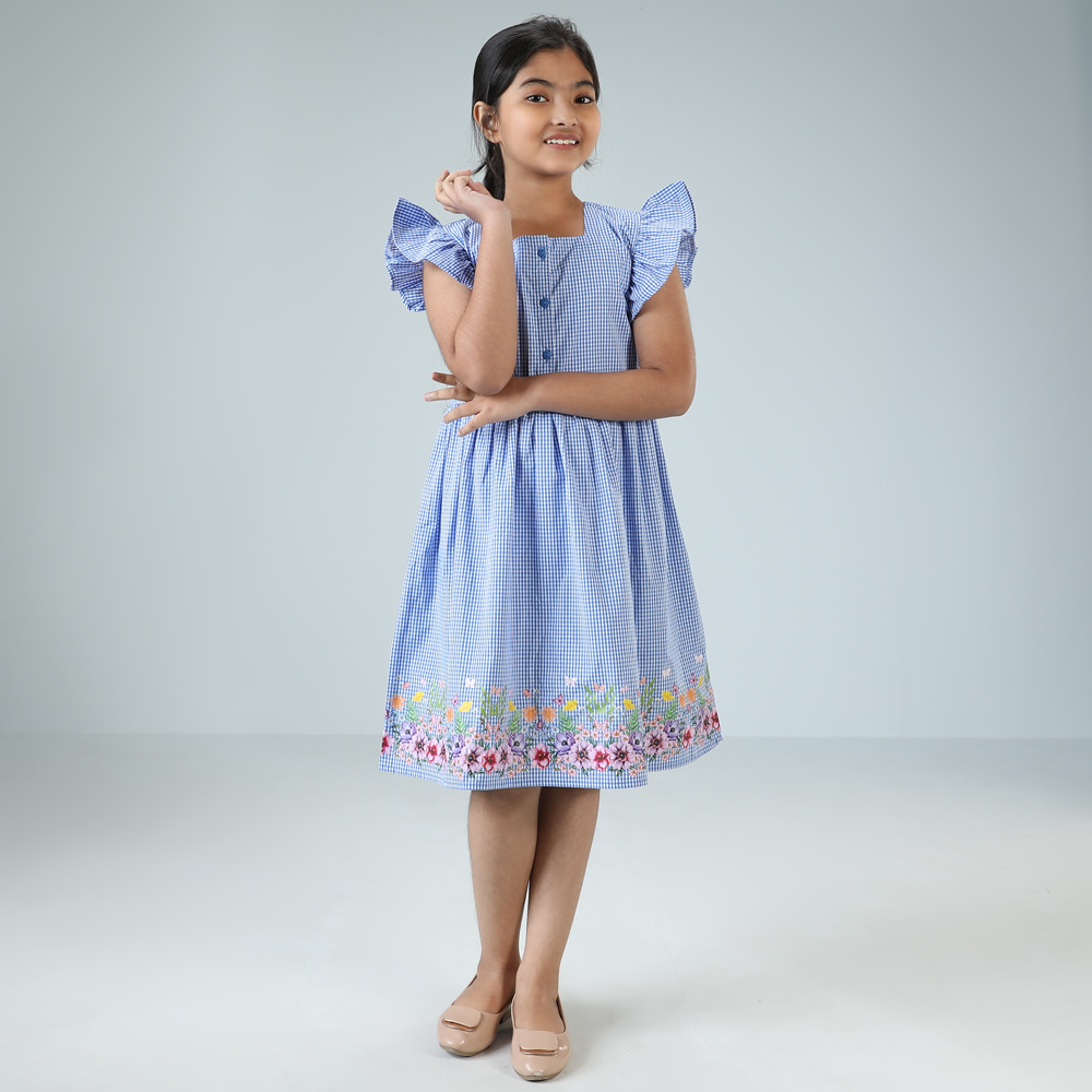 Girls Frock — Blue