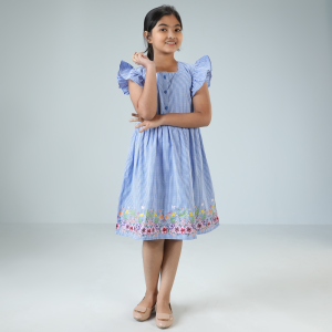 Girls Frock — Blue