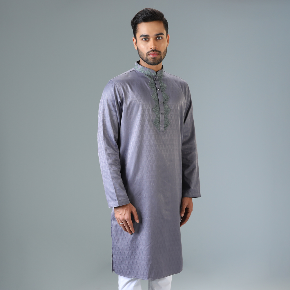 Mens Panjabi - Regular Fit — Dark Ash