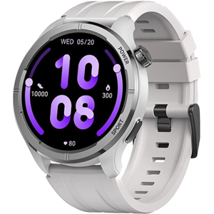 Haylou Solar Neo 1.53" Bluetooth Calling Smart Watch (Silicone+Woven) Strap- Silver